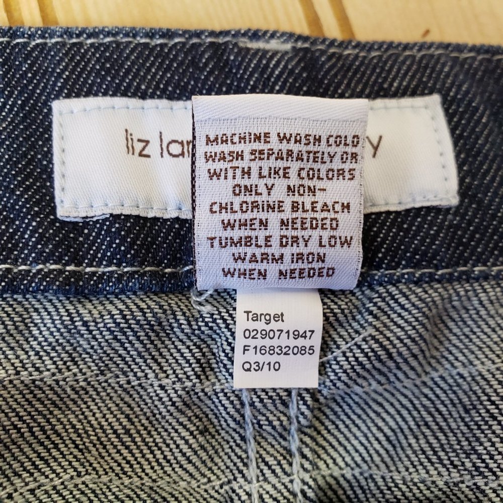 NWT Liz Lange Maternity Target Size 8 Jeans Under Belly Distressed Straight Leg - Picture 10 of 10